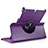Coque Portefeuille Cuir Rotatif pour Apple iPad Mini Violet