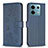 Coque Portefeuille Fleurs Livre Cuir Etui Clapet BF1 pour Xiaomi Redmi Note 13 Pro 5G Bleu Petit