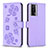 Coque Portefeuille Fleurs Livre Cuir Etui Clapet BF2 pour Xiaomi Poco F5 Pro 5G Violet