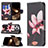 Coque Portefeuille Fleurs Livre Cuir Etui Clapet L07 pour Apple iPhone 14 Pro Max Marron