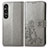 Coque Portefeuille Fleurs Livre Cuir Etui Clapet pour Sony Xperia 1 V Petit