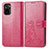 Coque Portefeuille Fleurs Livre Cuir Etui Clapet pour Xiaomi Redmi Note 10S 4G Rouge