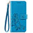 Coque Portefeuille Fleurs Livre Cuir Etui Clapet S02D pour Samsung Galaxy F41 Bleu