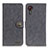 Coque Portefeuille Livre Cuir Etui Clapet A01D pour Samsung Galaxy XCover 5 SM-G525F Noir