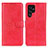 Coque Portefeuille Livre Cuir Etui Clapet A02D pour Samsung Galaxy S21 Ultra 5G Rouge
