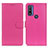 Coque Portefeuille Livre Cuir Etui Clapet A03D pour Motorola Moto G Pure Rose Rouge
