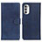 Coque Portefeuille Livre Cuir Etui Clapet A05D pour Motorola MOTO G52 Bleu