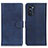 Coque Portefeuille Livre Cuir Etui Clapet A05D pour Motorola Moto G52j 5G Bleu