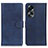 Coque Portefeuille Livre Cuir Etui Clapet A05D pour Oppo A58 5G Bleu