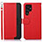 Coque Portefeuille Livre Cuir Etui Clapet A05D pour Samsung Galaxy S21 Ultra 5G Rouge