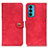 Coque Portefeuille Livre Cuir Etui Clapet A07D pour Motorola Moto Edge 20 5G Rouge