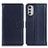 Coque Portefeuille Livre Cuir Etui Clapet A08D pour Motorola Moto E32 Bleu