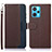 Coque Portefeuille Livre Cuir Etui Clapet A09D pour Realme 9 Pro+ Plus 5G Marron Petit