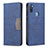 Coque Portefeuille Livre Cuir Etui Clapet B01F pour Samsung Galaxy M11 Bleu