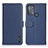 Coque Portefeuille Livre Cuir Etui Clapet B01H pour Motorola Moto G50 Bleu