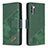 Coque Portefeuille Livre Cuir Etui Clapet B03F pour Samsung Galaxy Note 10 5G Vert
