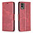 Coque Portefeuille Livre Cuir Etui Clapet B04F pour Nokia C210 Rouge