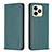 Coque Portefeuille Livre Cuir Etui Clapet B04F pour Realme C67 Vert Petit