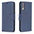 Coque Portefeuille Livre Cuir Etui Clapet B04F pour Samsung Galaxy A70S Bleu
