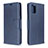 Coque Portefeuille Livre Cuir Etui Clapet B04F pour Samsung Galaxy M40S Bleu Petit
