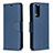 Coque Portefeuille Livre Cuir Etui Clapet B04F pour Samsung Galaxy S20 FE 5G Bleu