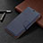 Coque Portefeuille Livre Cuir Etui Clapet B05F pour Samsung Galaxy S23 Plus 5G Bleu