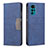Coque Portefeuille Livre Cuir Etui Clapet B06F pour Motorola Moto G22 Bleu