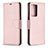 Coque Portefeuille Livre Cuir Etui Clapet B06F pour Samsung Galaxy Note 20 Ultra 5G Or Rose