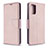 Coque Portefeuille Livre Cuir Etui Clapet B06F pour Samsung Galaxy S20 5G Or Rose