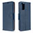 Coque Portefeuille Livre Cuir Etui Clapet B06F pour Samsung Galaxy S20 Bleu