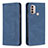 Coque Portefeuille Livre Cuir Etui Clapet B07F pour Motorola Moto E40 Bleu