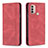 Coque Portefeuille Livre Cuir Etui Clapet B07F pour Motorola Moto E40 Rouge