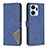 Coque Portefeuille Livre Cuir Etui Clapet B08F pour Huawei Honor X7a Bleu