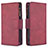 Coque Portefeuille Livre Cuir Etui Clapet B09F pour Samsung Galaxy M40S Rouge Petit