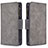 Coque Portefeuille Livre Cuir Etui Clapet B09F pour Xiaomi Poco X3 NFC Gris Petit
