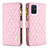 Coque Portefeuille Livre Cuir Etui Clapet B12F pour Samsung Galaxy M40S Or Rose