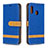 Coque Portefeuille Livre Cuir Etui Clapet B16F pour Samsung Galaxy A20e Bleu