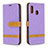 Coque Portefeuille Livre Cuir Etui Clapet B16F pour Samsung Galaxy A20e Violet Clair