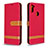 Coque Portefeuille Livre Cuir Etui Clapet B16F pour Samsung Galaxy M11 Rouge