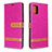 Coque Portefeuille Livre Cuir Etui Clapet B16F pour Samsung Galaxy M40S Rose Rouge
