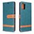 Coque Portefeuille Livre Cuir Etui Clapet B16F pour Samsung Galaxy M40S Vert Petit
