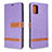 Coque Portefeuille Livre Cuir Etui Clapet B16F pour Samsung Galaxy M40S Violet Clair