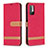 Coque Portefeuille Livre Cuir Etui Clapet B16F pour Xiaomi POCO M3 Pro 5G Rouge