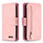 Coque Portefeuille Livre Cuir Etui Clapet B18F pour Samsung Galaxy A40 Or Rose