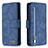 Coque Portefeuille Livre Cuir Etui Clapet B18F pour Samsung Galaxy A91 Bleu