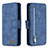 Coque Portefeuille Livre Cuir Etui Clapet B18F pour Samsung Galaxy M40S Bleu Petit
