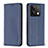 Coque Portefeuille Livre Cuir Etui Clapet B22F pour Xiaomi Redmi Note 13 5G Bleu Petit