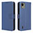 Coque Portefeuille Livre Cuir Etui Clapet BY1 pour Nokia C110 Bleu