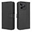Coque Portefeuille Livre Cuir Etui Clapet BY1 pour Realme C51 Noir