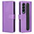 Coque Portefeuille Livre Cuir Etui Clapet BY1 pour Samsung Galaxy Z Fold3 5G Violet